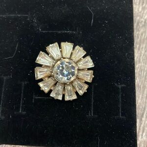 Vintage Clear Rhinestone Brooch